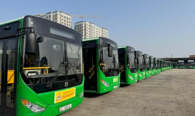 Манас шаарында газ менен жүрүүчү автобустар каттамга чыкпай жатканына 6 күн болду