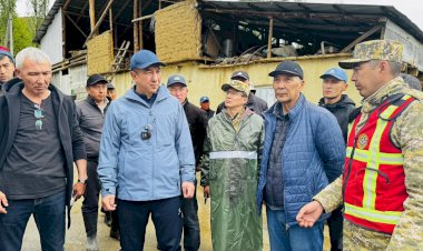 Облус башчысы Тилек Текебаев селден жабыркаган аймактарды жеринен текшерүүдө